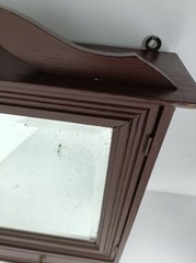 Antique Cabinet Medicine Apothecary Kitchen Bathroom Hanging Towel Hooks Beveled