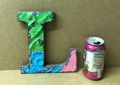 Decorative Salvaged Tin Ceiling 8″ Patchwork Mix Color Letter L Metal 167-26B