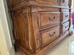 Luxurious antique furniture cupboard wood TV cabinet 4 drawers Marge Carson