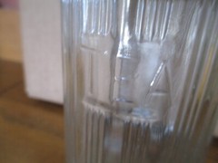 SELLERS – HOOSIER CABINET ORIGINAL TEA JAR LISTING TRIPLE SKIP GLASS LOT #7007