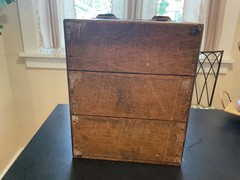 Antique Globe Quarter Sawn Oak Card Catalog Desktop