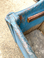Antique 19th Cent Primitive Pine Blue Painted Cupboard Grain Box Sink we Deliver