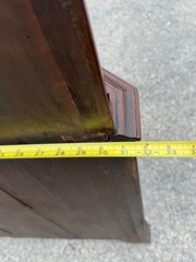 Antique Cherry 2 part corner cupboard cabinet original surface 1820 Pa 16 Light