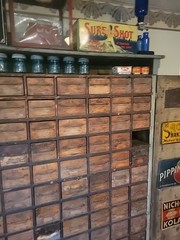 Antique Hand Made Flower Mill/ Apothecary 91 Drawers Wow RARE!!! Cabinet Only