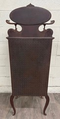 Antique Victorian Rococo Revival Mahogany Music Cabinet