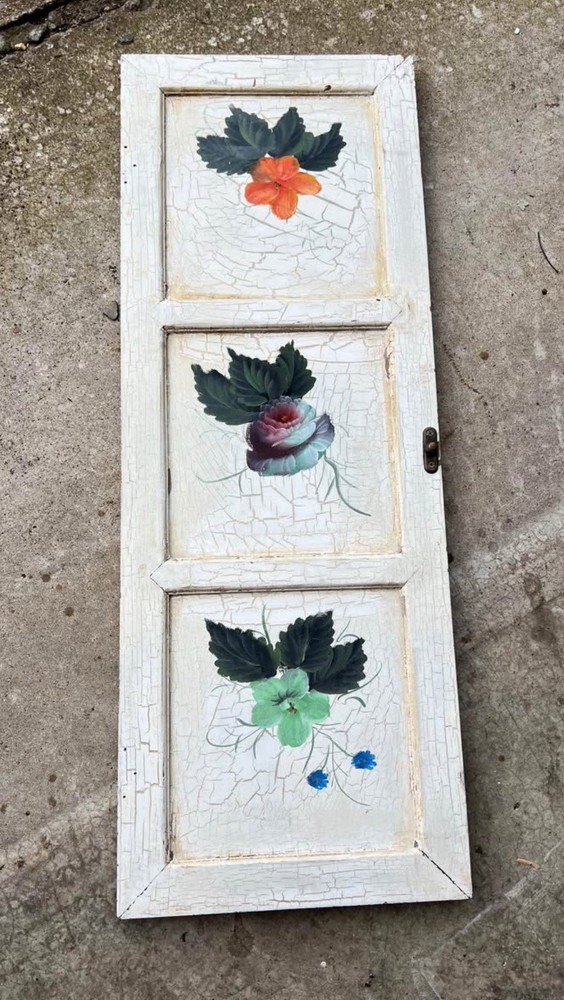 Old cabinet door art
