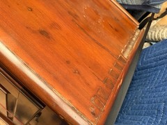 Antique Cherry Pa dutch cupboard step back farm house colonial country cabinet