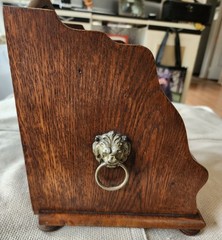 Antique French Oak Letter Cabinet, c 1910