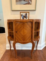 French Inlaid Curved Cabinet