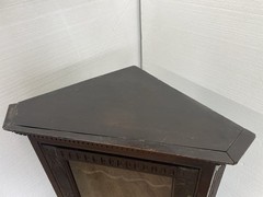 Antique Hanging Corner Cupboard cabinet Carved Flemish Oak with drawers