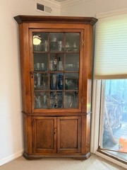 Antique Federal Corner Cupboard Cabinet