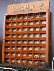 Antique Imperial Brass Fitting Organizer Retail Case
