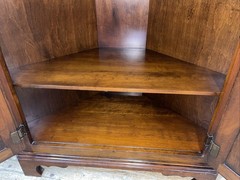 Statton Chippendale Style Solid Cherry Corner Cabinet with Keys