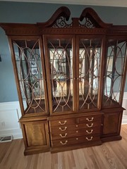 Thomasville MAHOGANY Georgian Collection BREAKFRONT CHINA CABINET / BOOKCASE