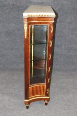 French Louis XVI Style Ormolu Mounted Marble Top Vitrine By Francois Alix