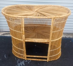 Vintage Rare Unique Custom Sunburst Bohemian Wicker Bar Philippines