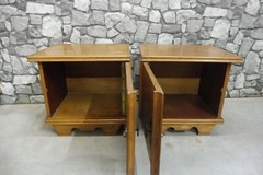 Wooden Mid Century Vintage Bedside Cabinets pair Bedside Table Restored