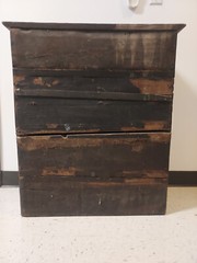 17th Century Charles II English Oak Carved Cabinet Dated 1653