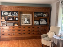 1800s Apothecary Hutch – Tiger Oak