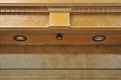 Chapman Italian Neoclassical Burl Wood Patchwork Olivewood Tall Secretary Desk