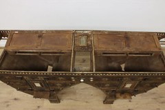 Indian Antique Carved & Painted Giant 9′ Granary Cabinet #52037