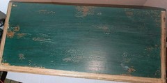 Antique Apothecary 18 Drawer Wood Cabinet Chest Jewelry Box Tool Box Green