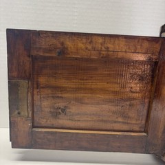 Antique Hand Stencil Corner Wall Cabinet Folk Art/Renaissance Revival 21” Tall
