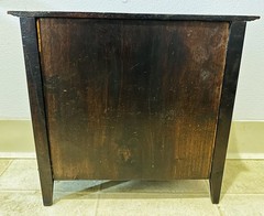 Antique Breton Salesman’s Sample Wood Carved Miniature Cabinet Sliding Doors