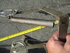 SELLER EX-LARGE FLOUR BIN HEAVY METAL PULL OUT W/ TENSION SPRINGS RACK HOOSIER 2