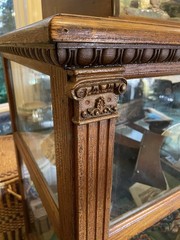 Vintage Wooden And Glass Store Floor Display Cabinet