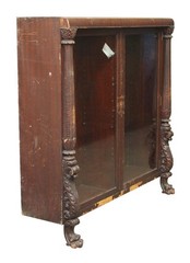 Empire Style Wood Claw Foot Enclosed Cabinet