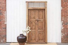 Tall Antique Indo-Portuguese Entrance Door