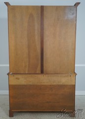 L72867: Country Chippendale Hand Crafted Walnut Cupboard