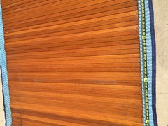 Antique Tambour Interior Door w Cabinet & Rails-Vintage Room Divider / Partition