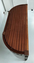 Cabinet Wood Marble top Inlay Marquetry Brass Trims medallions Commode cabinet v