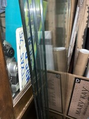c1920 vintage birch upright vitrine like Cabinet E H Sheldon Co. 80”h x 71 x 18”