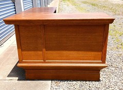 Antique Quarter Sawn Oak L Shaped General Store Counter Bar 1920s