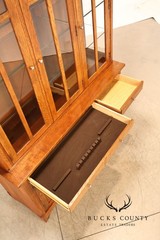 Stickley Mission Collection Oak Harvey Ellis Inlaid China Cabinet