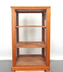 Antique Golden Oak Pie Pastry Display Cabinet