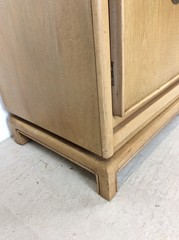 Mid Century Modern Two Piece China Cabinet with Limed Finish