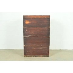 Antique Arts & Crafts Oak Flat File Cabinet by Hamilton, Circa 1900