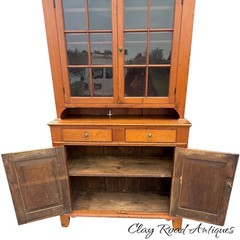 antique diminutive chippendale dutch cupboard step back cabinet farm house
