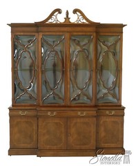46829EC: KARGES Georgian Mahogany Breakfront w. Convex Glass
