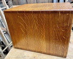 Antique Wood Tiger Oak Library Bureau Maker 6 Drawer Card Catalog File Cabinet
