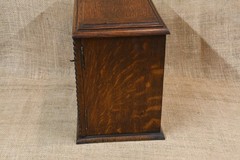 Antique Edwardian Tobacco Pipe Cabinet with Key and Ceramic Tobacco Pot