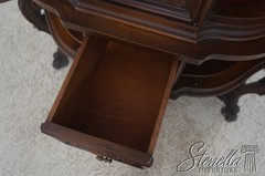 L73153: Vintage French Renaissance Carved Walnut China Cabinet