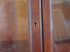 Solid Mahogany English Georgian China Cabinet/ Bookcase