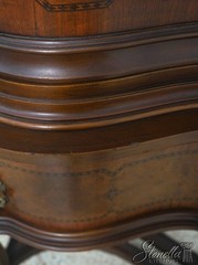 L73153: Vintage French Renaissance Carved Walnut China Cabinet