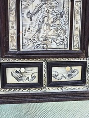 Miniature Ebony Cabinet Engraved Italian Style 10,5″x1 1,1″ x7,2″