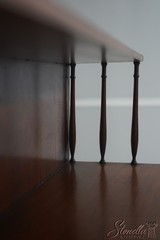 L73273: Vintage Regency Style 3 Tier Inlaid Mahogany Cabinet